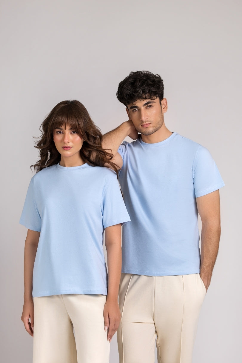Women Regular Fit T-shirt, Ice Blue 2025