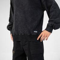 Acidwash Sweatshirt Men- Black