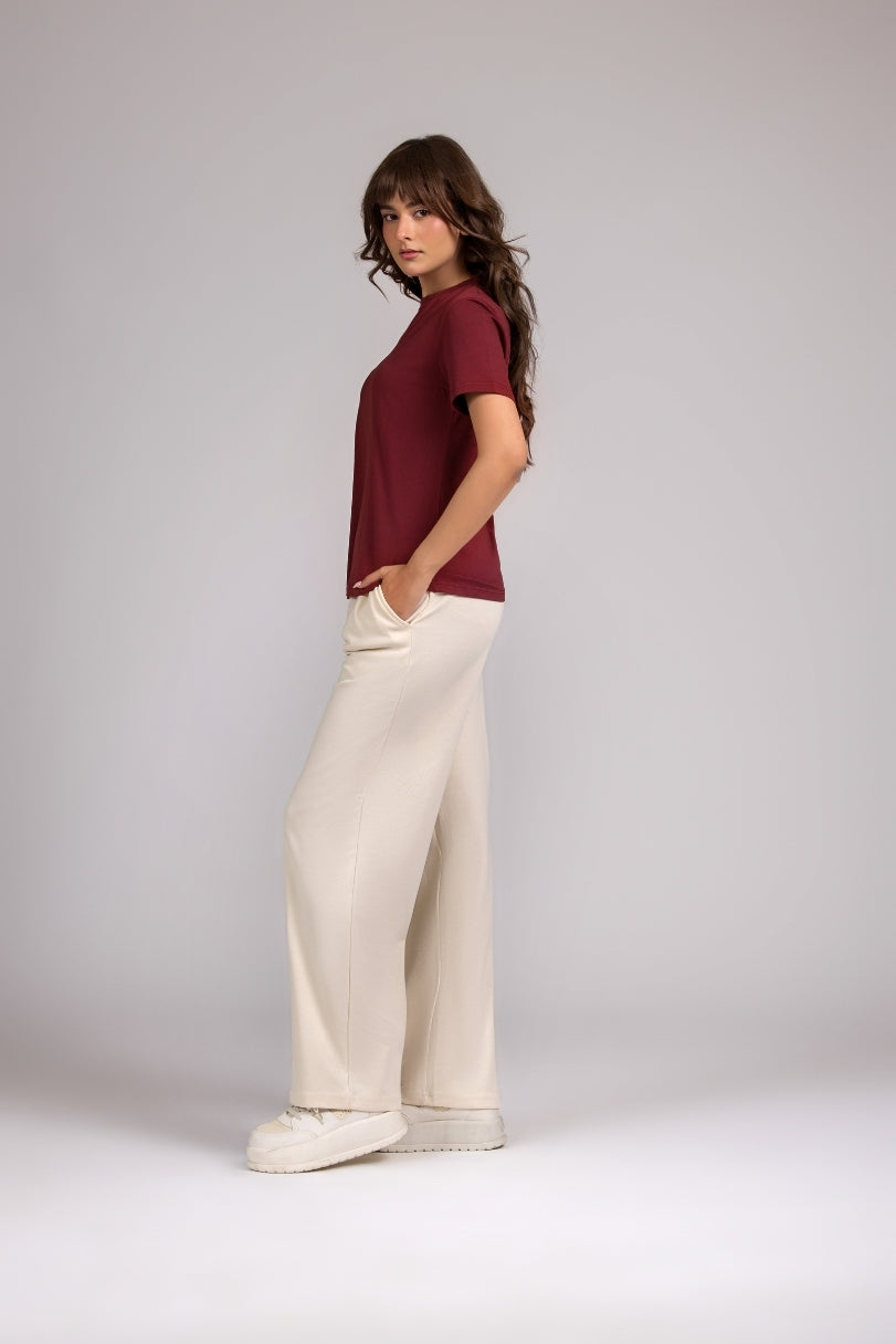Women Regular Fit T-shirt, Maroon 2025