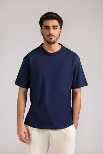 Men Box Fit T-shirt, Blue 2025