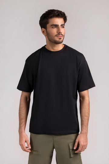 Men Box Fit T-shirt, Black 2025