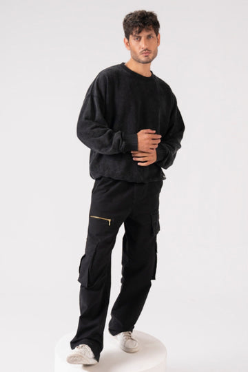 Cargo Pants For Men - Coal Black