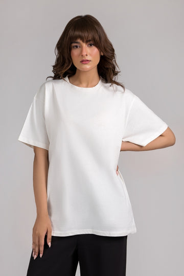 Women Box Fit T-shirt, White 2025