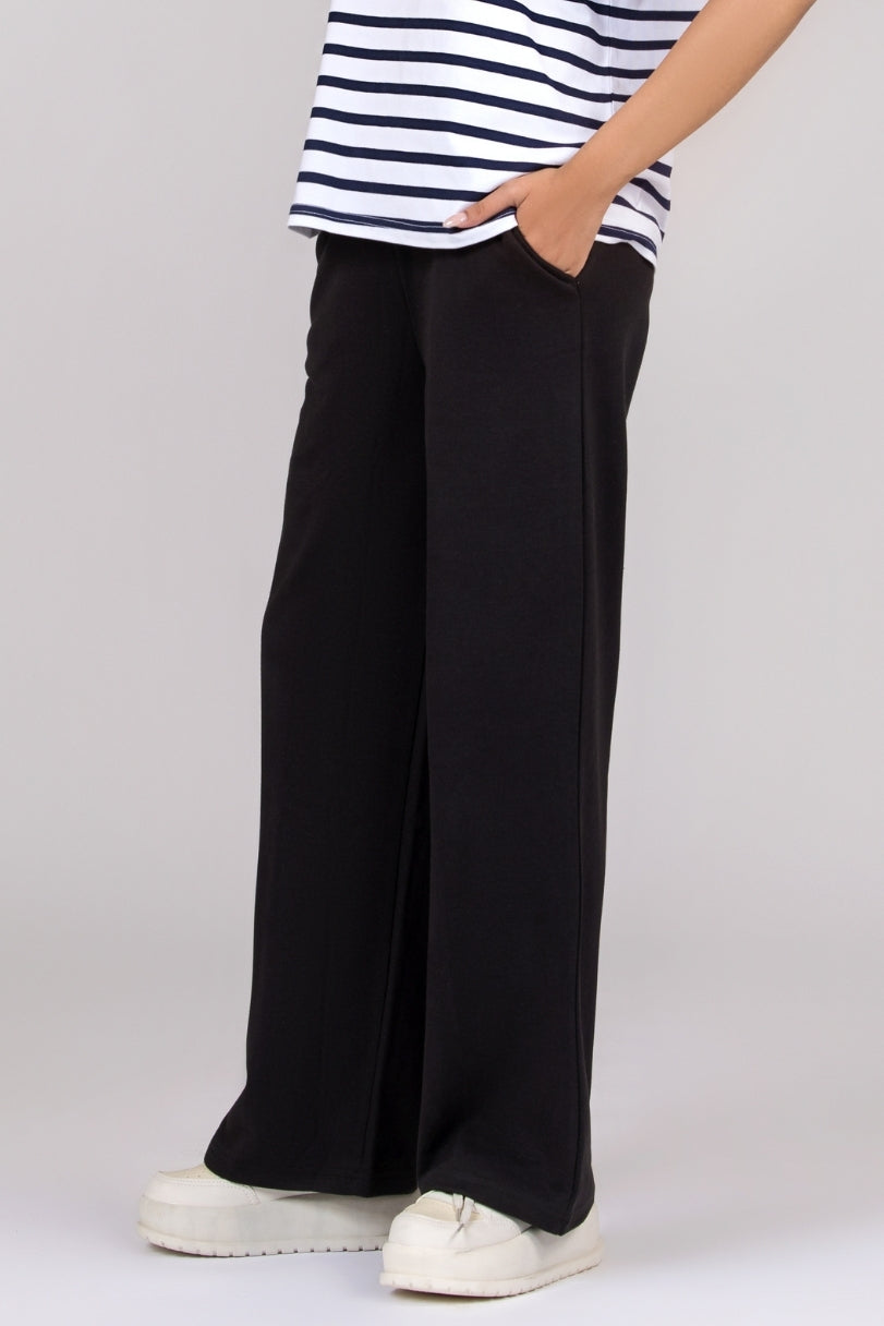 Women Activewear Straight Black Trouser