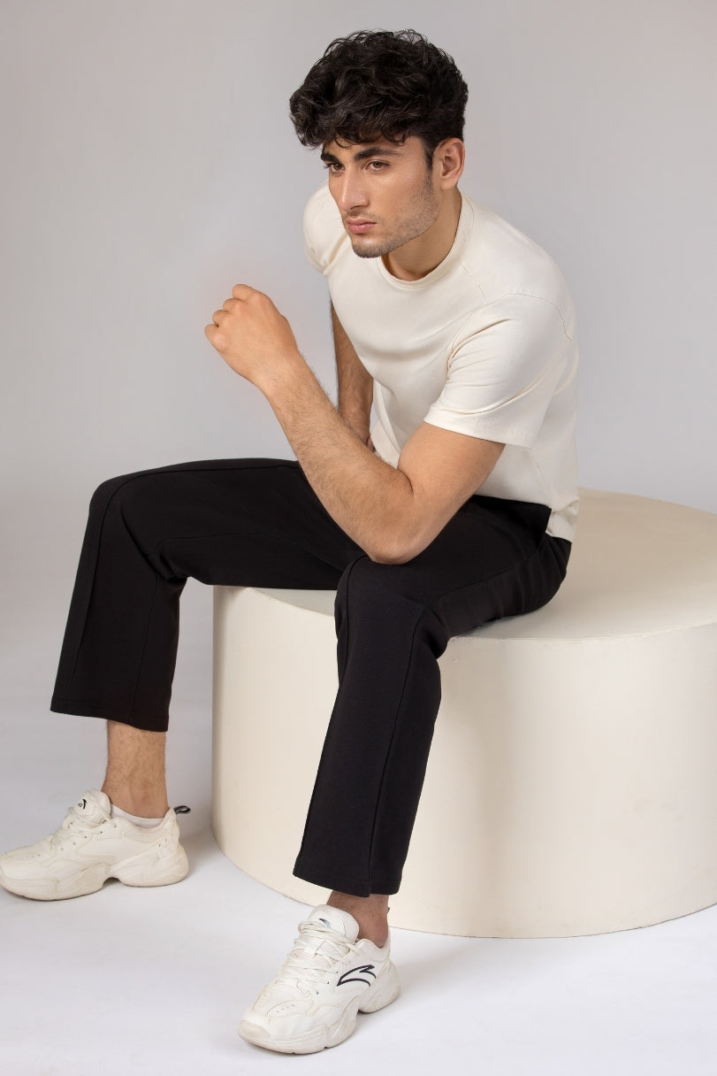Men Regular Fit T-shirt, Ivory 2025