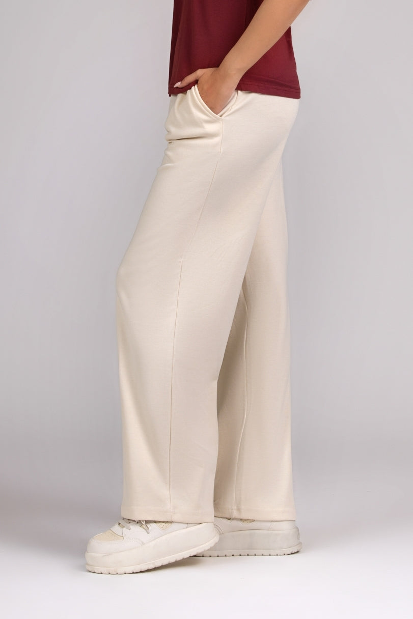 Women Activewear Cream Beige Trouser 2025