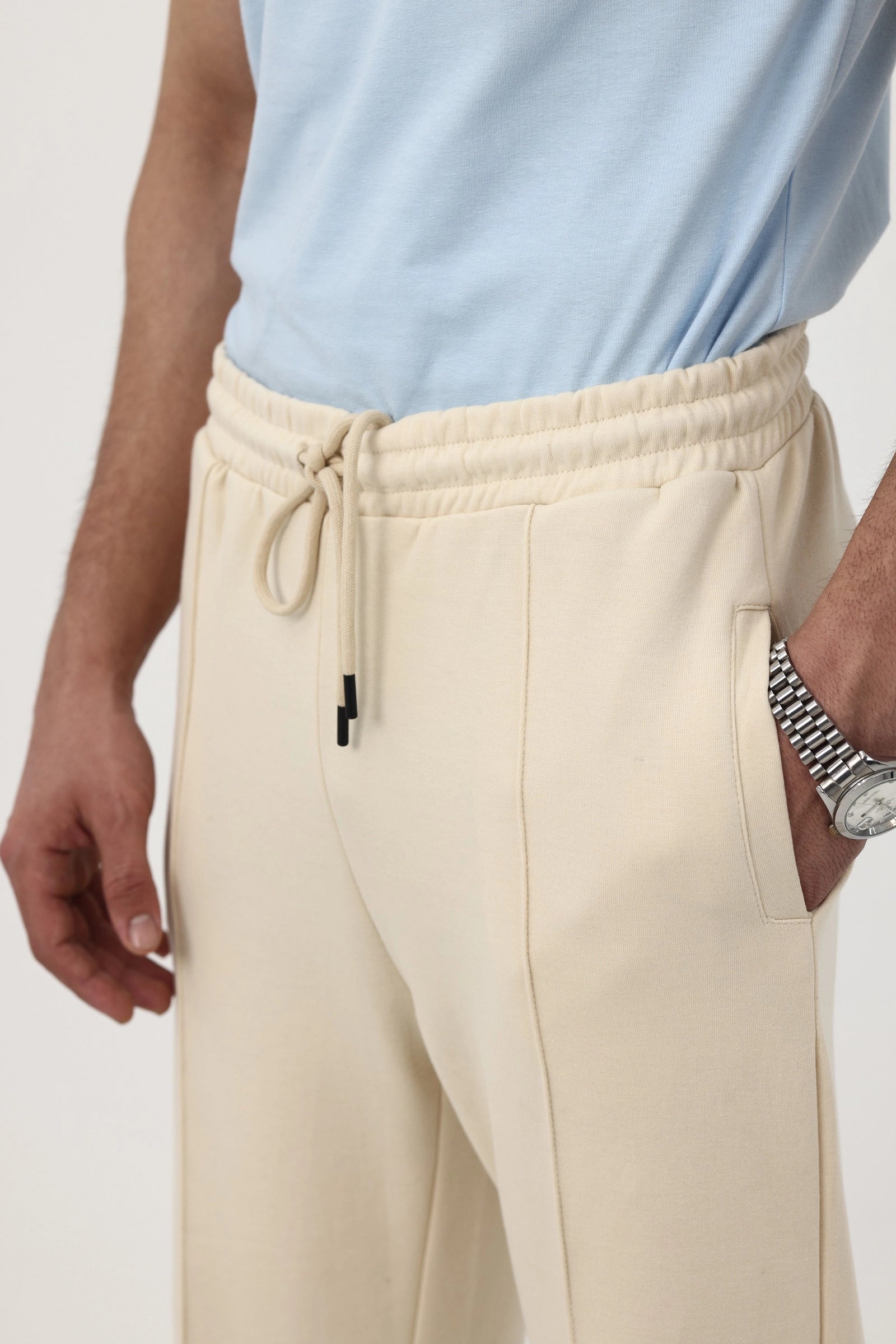 Summer - Classic Relaxed Fit Straight Trouser - Ivory