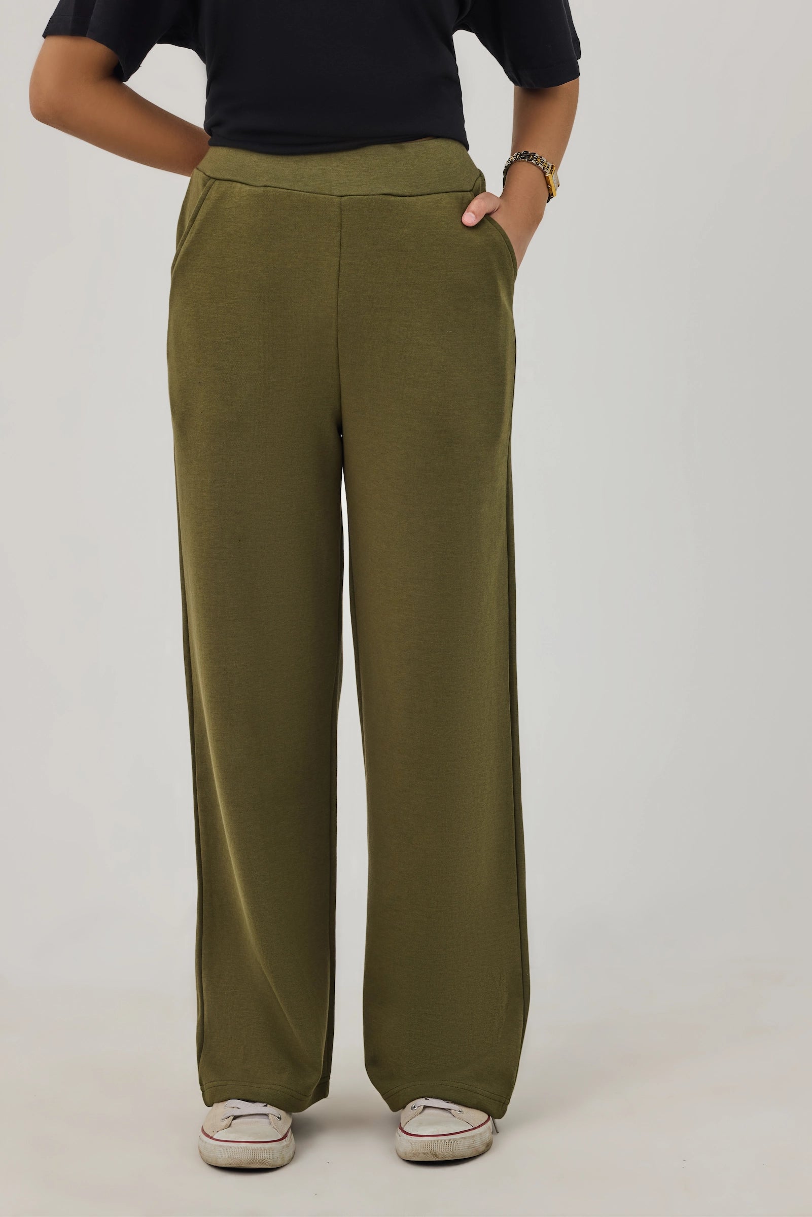Summer - Classic Relaxed Fit Straight Trouser - Dusty Sage