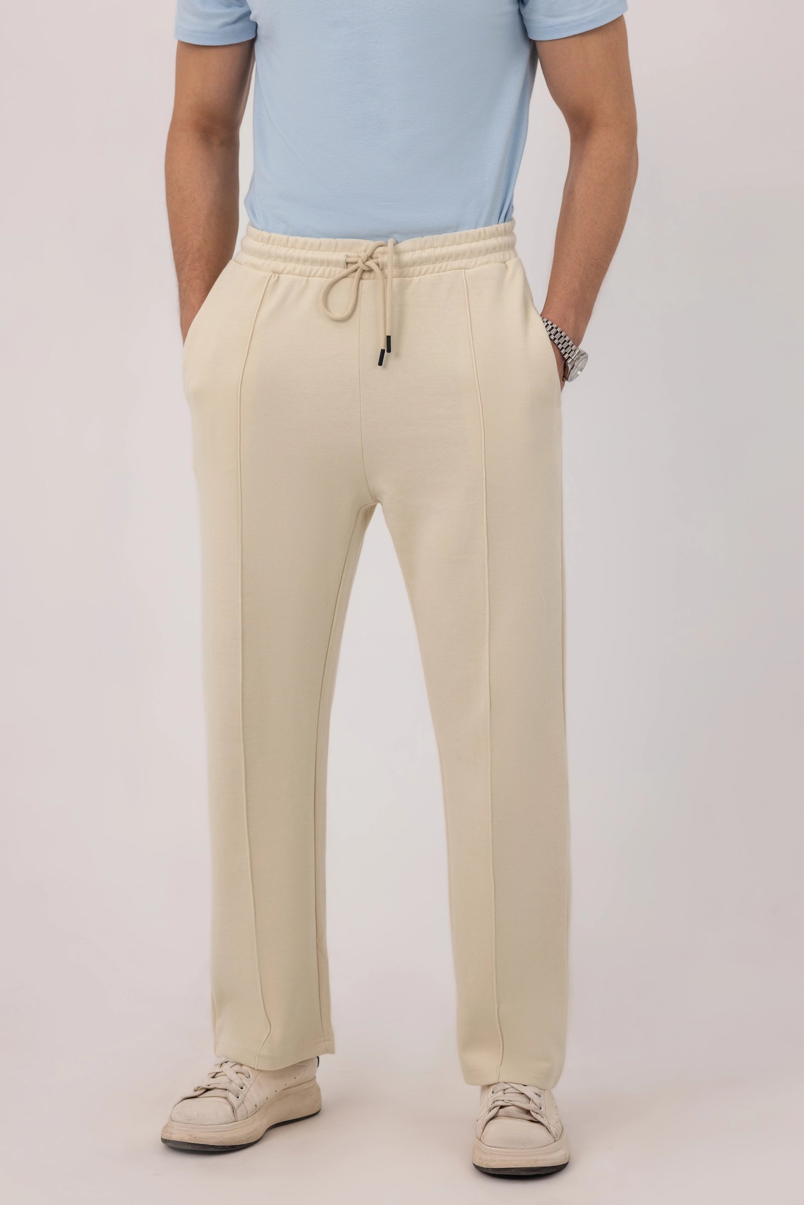 Summer - Classic Relaxed Fit Straight Trouser - Ivory