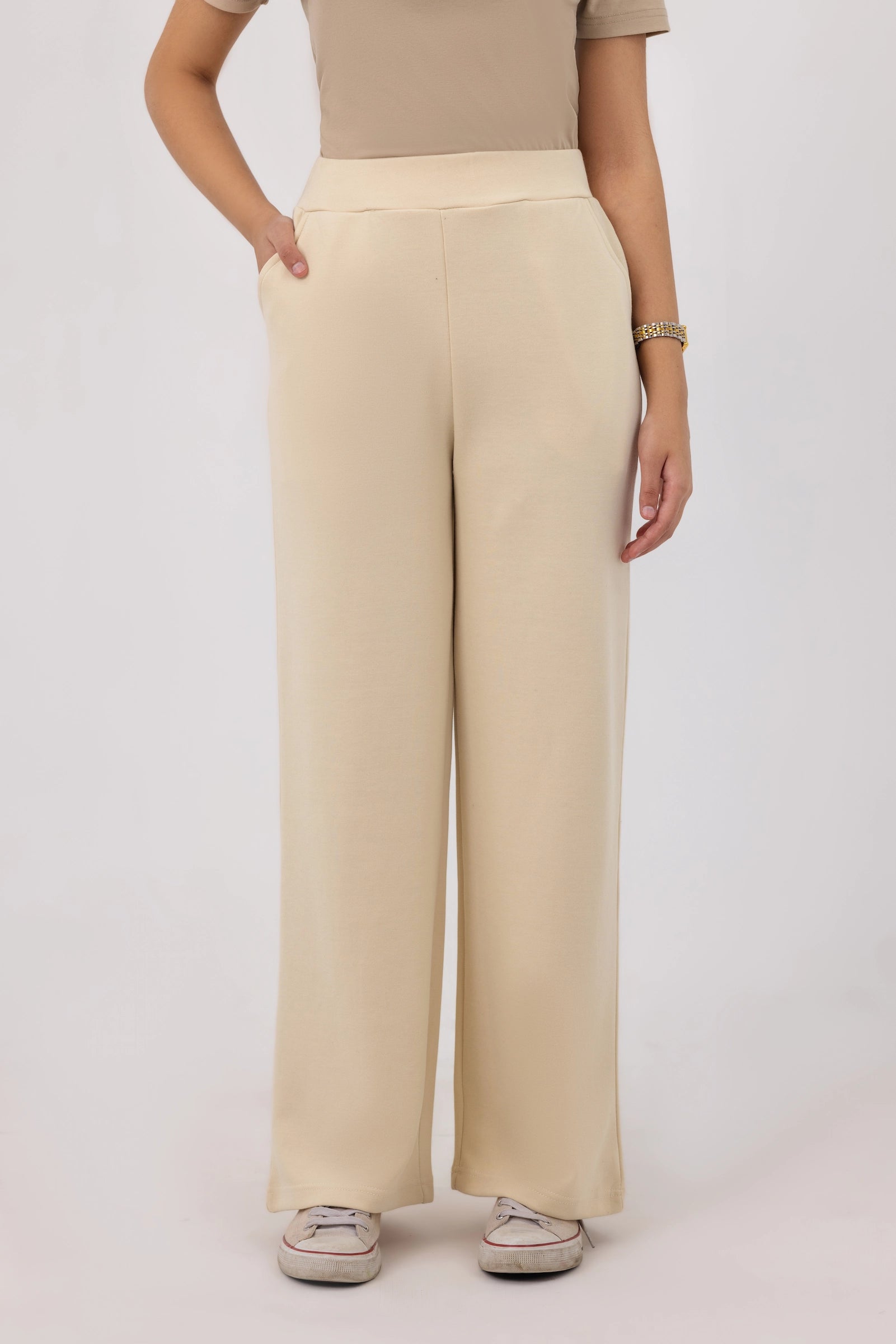 Summer - Classic Relaxed Fit Straight Trouser - Ivory