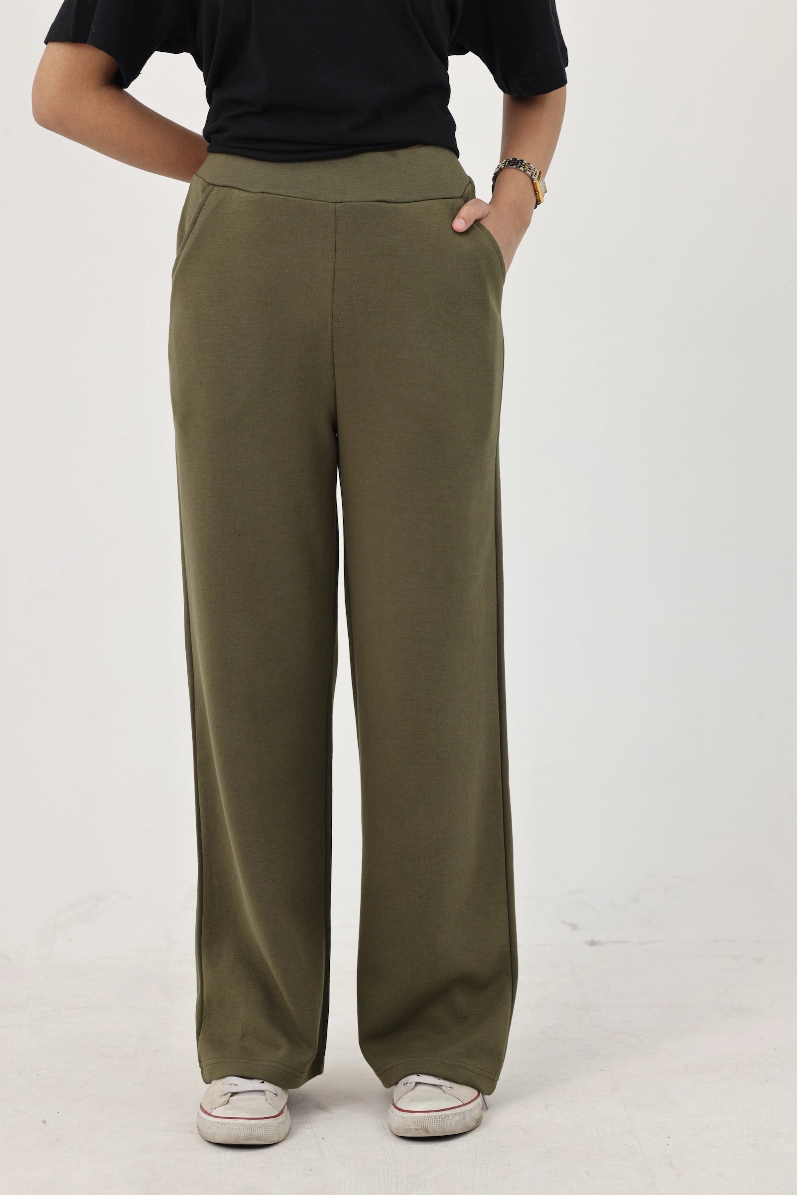 Summer - Classic Relaxed Fit Straight Trouser - Dusty Sage