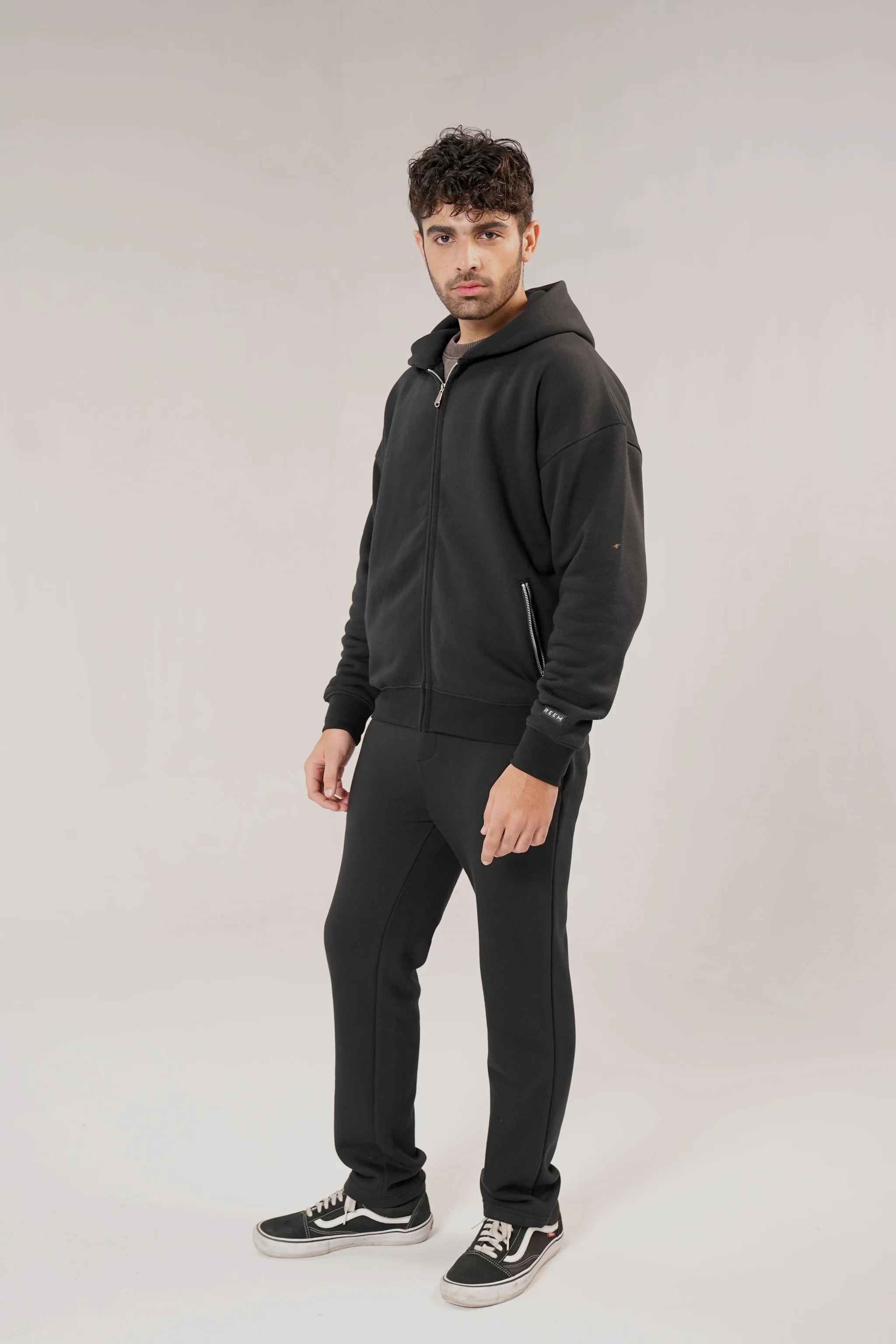 Men Hoodies Co-ord set (Black)