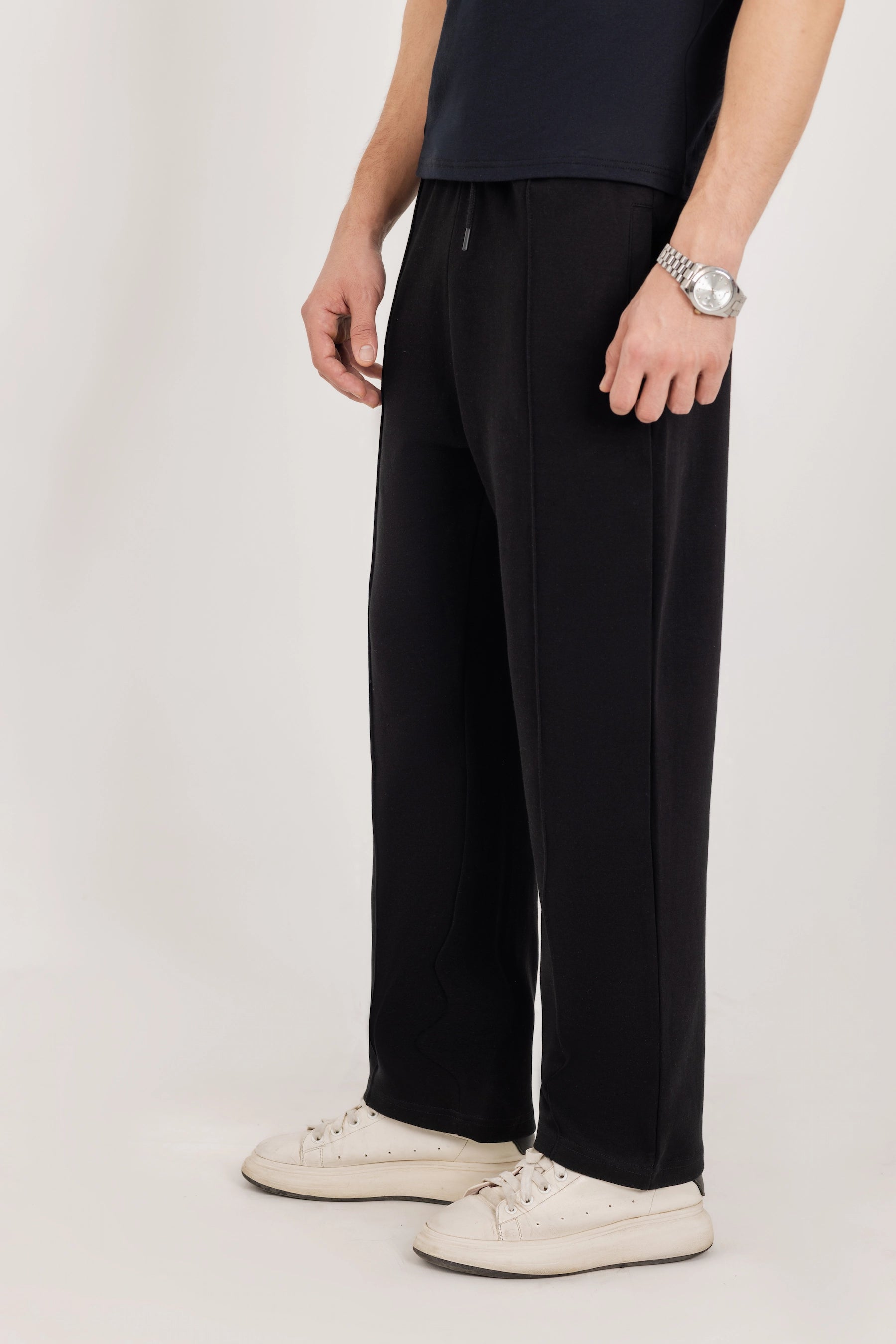 Summer - Classic Relaxed Fit Straight Trouser - Black