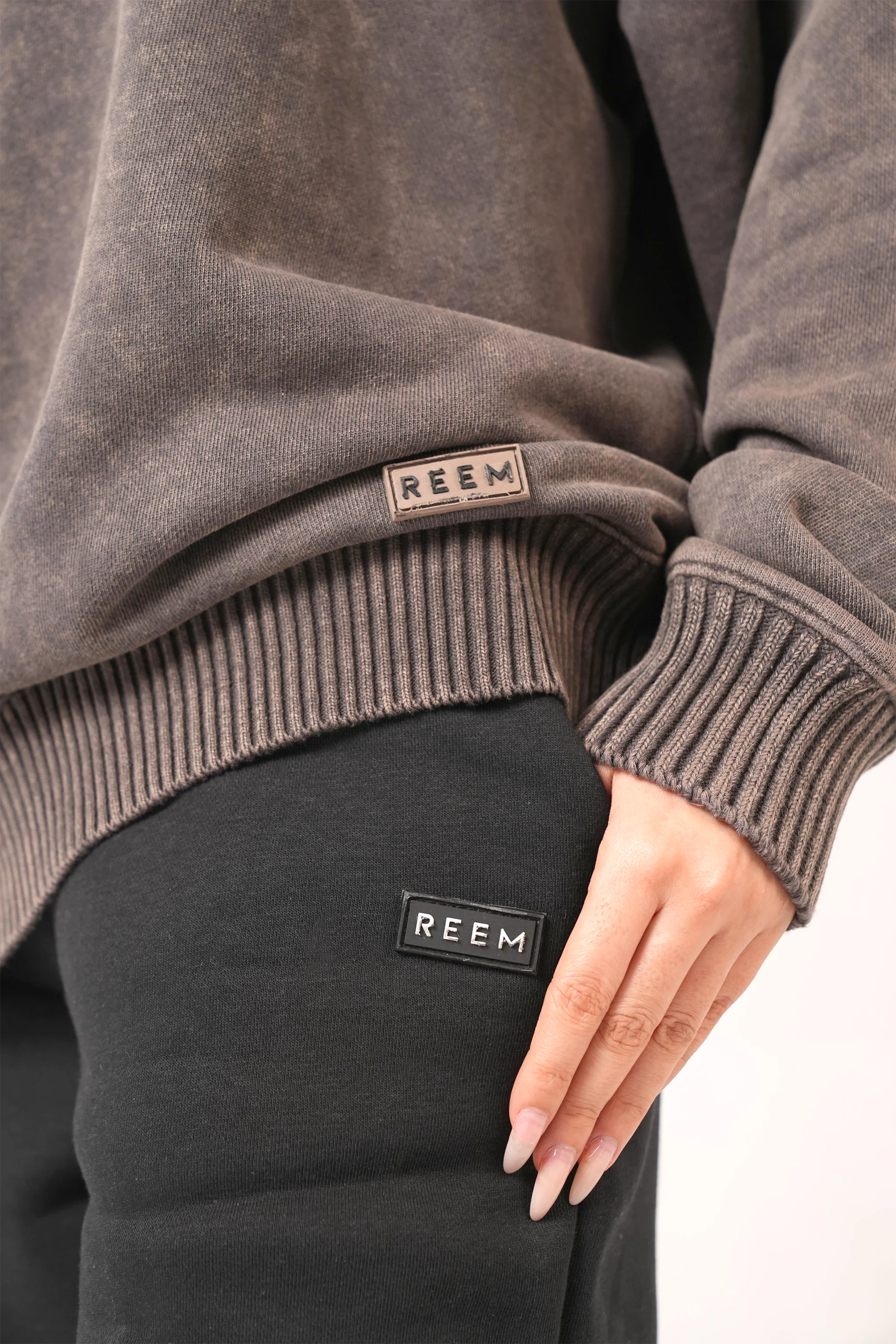 Acidwash Sweatshirt Women- Polar Brown