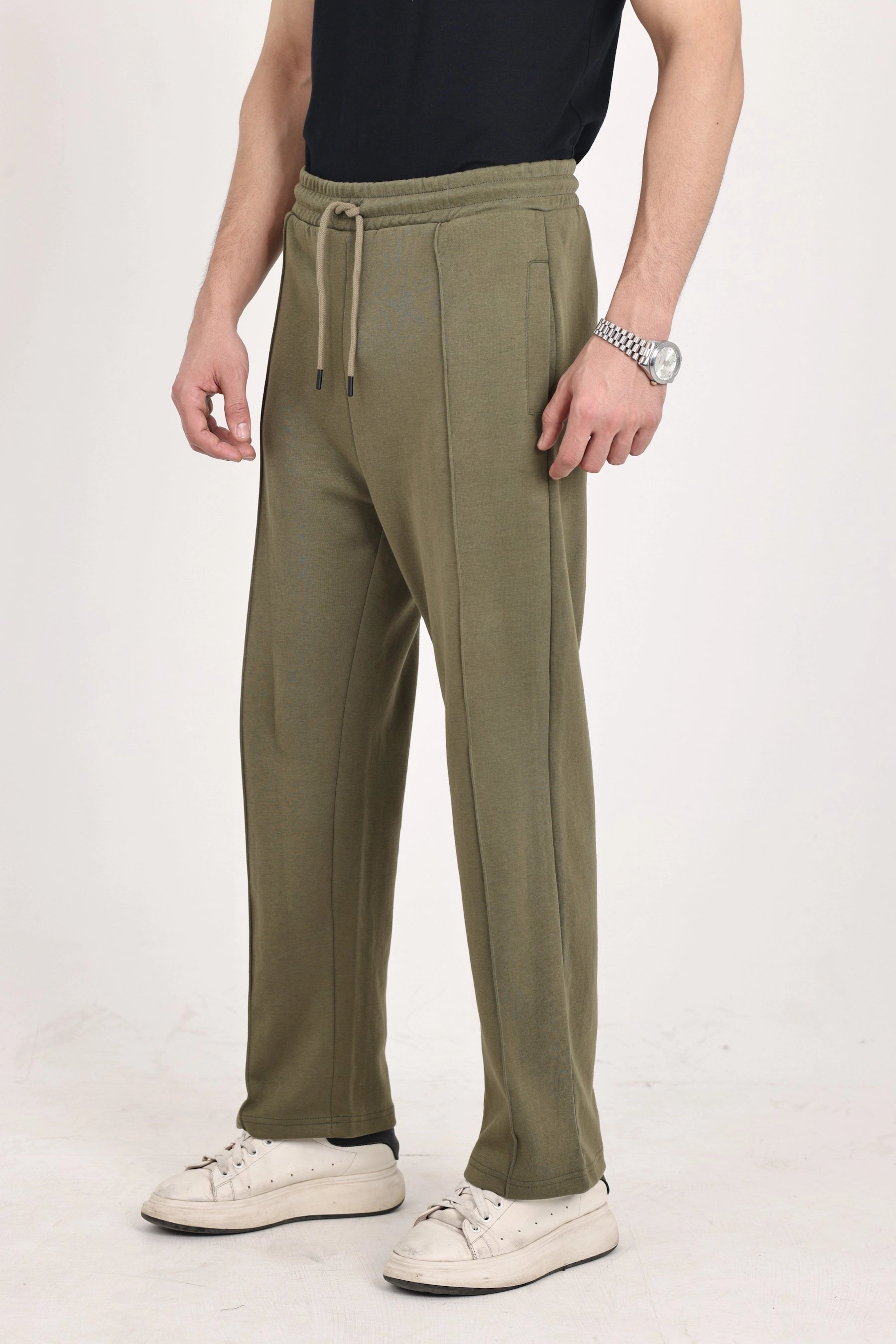 Summer - Classic Relaxed Fit Straight Trouser - Dusty Sage