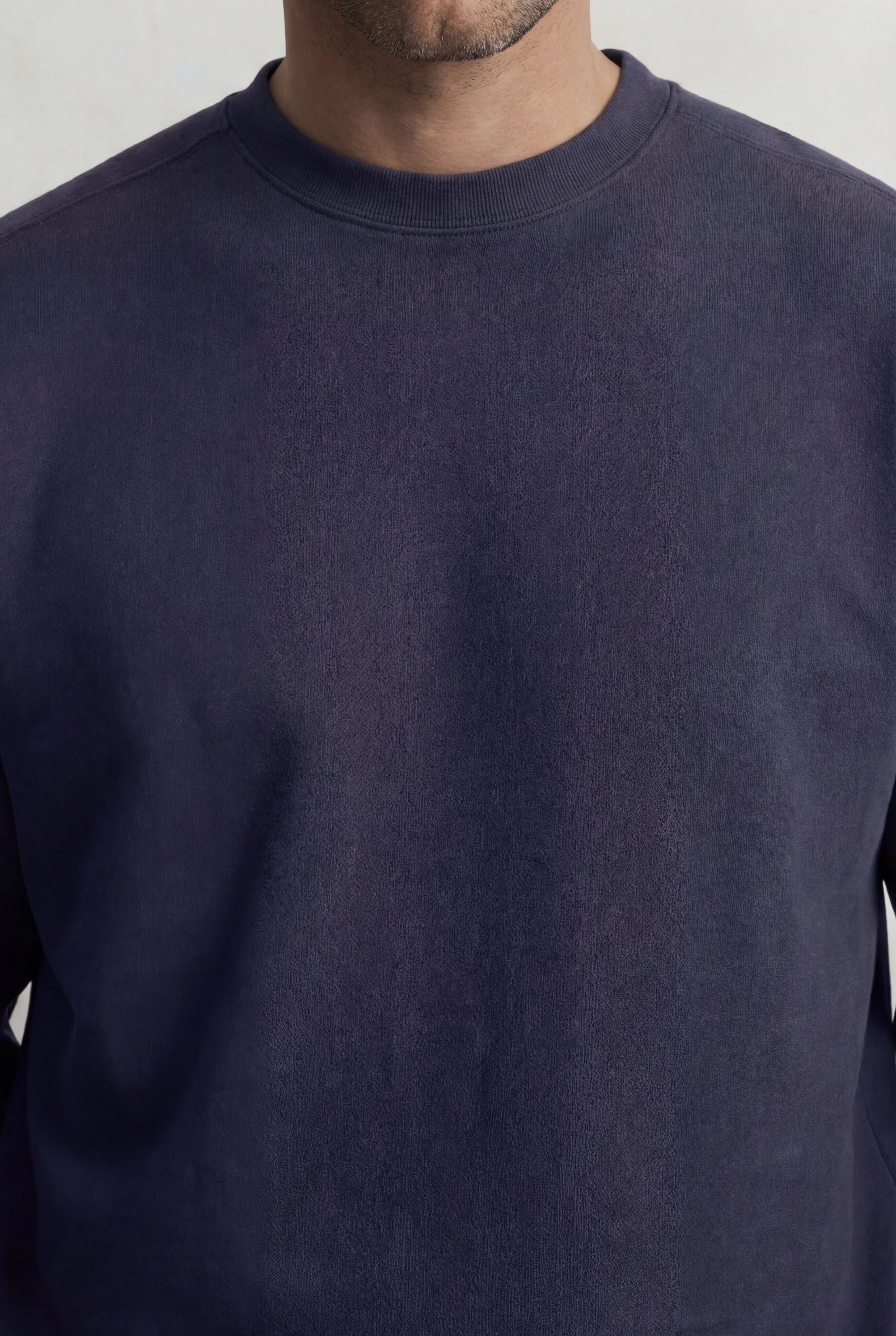 Relaxed Crew Neck Sweatshirt - Midnight Blue